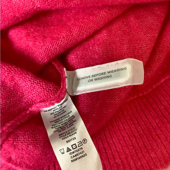 Loft Womens Pink Criss-Cross back Soft Life Feminine Sweater XLarge - Picture 9 of 9